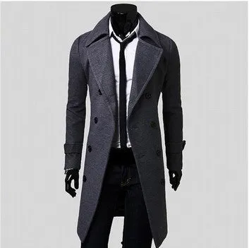 Stylish Long Overcoat Of Cotton