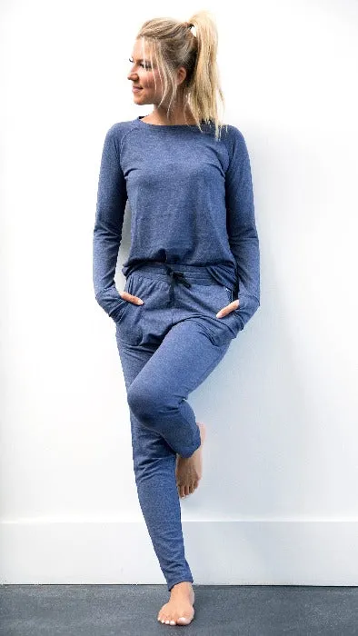 The Weekender Navy Thumbhole Top