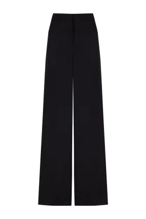 Wide-Leg Crepe Satin Pants (Final Sale)