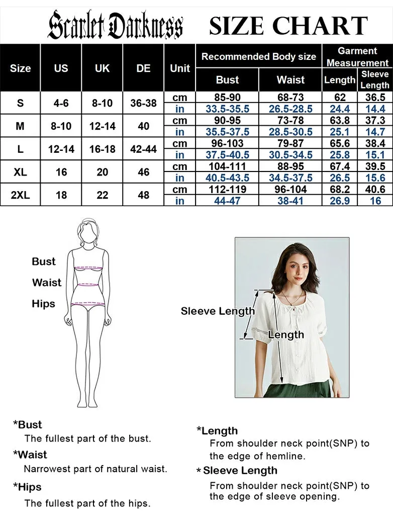 Women Renaissance Cotton Tops Straight Tops