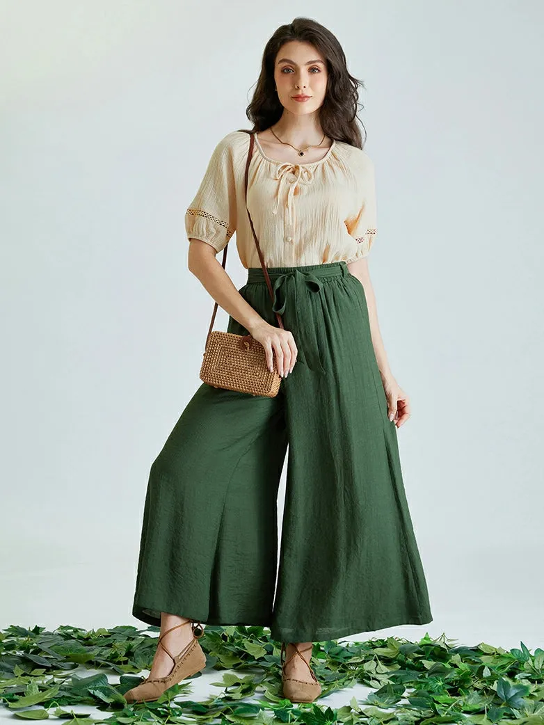 Women Renaissance Cotton Tops Straight Tops