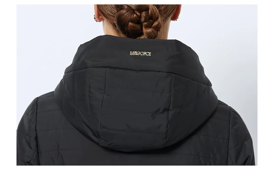 Women's Spring/Autumn Stylish Warm Windproof Coat With Hood