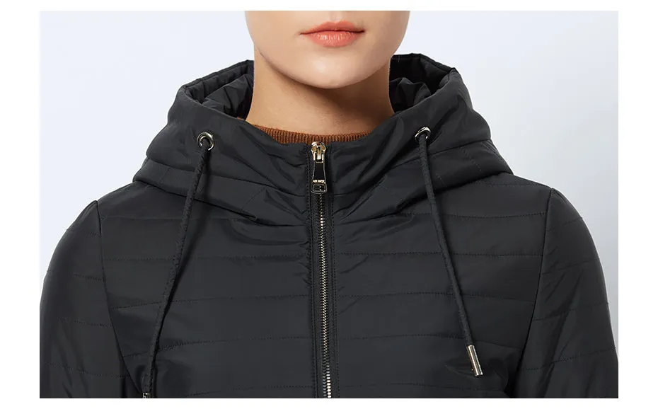 Women's Spring/Autumn Stylish Warm Windproof Coat With Hood