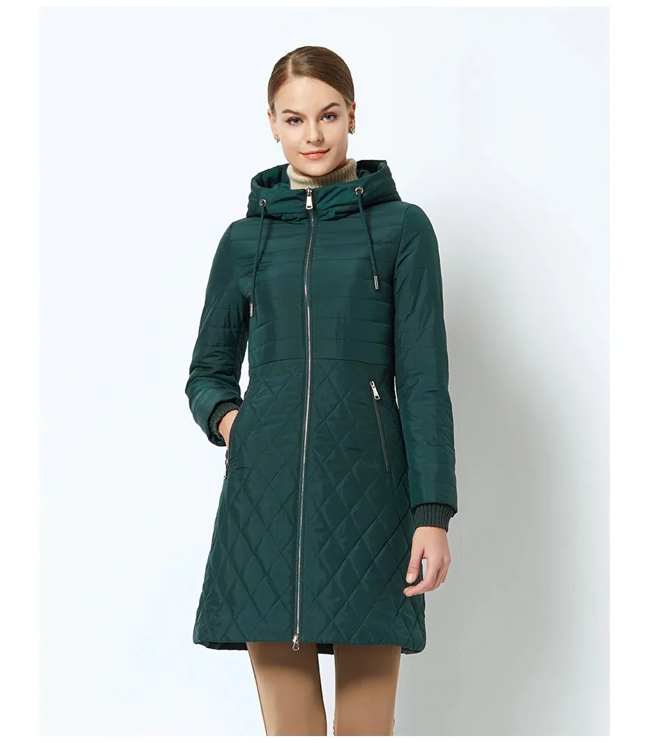 Women's Spring/Autumn Stylish Warm Windproof Coat With Hood