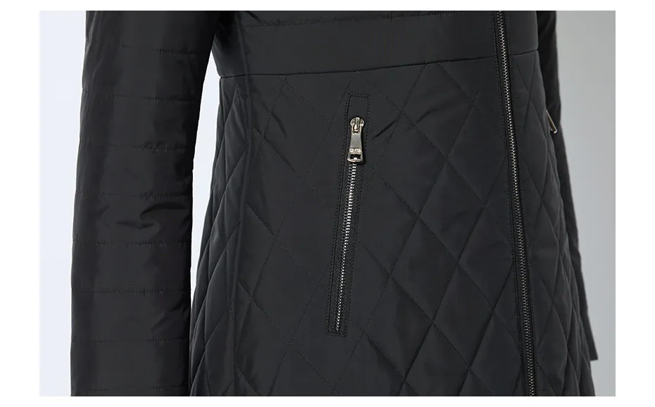 Women's Spring/Autumn Stylish Warm Windproof Coat With Hood