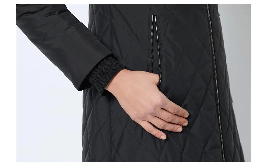 Women's Spring/Autumn Stylish Warm Windproof Coat With Hood