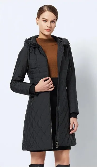 Women's Spring/Autumn Stylish Warm Windproof Coat With Hood